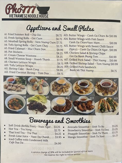 777 menu.